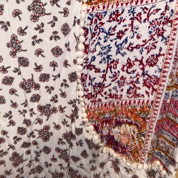 KORI paisley dress boho floral fairy hippie S lagen peasant prairie midi - Picture 10 of 15